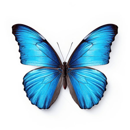 Blue butterfly isolated. Illustration Generative AIの素材