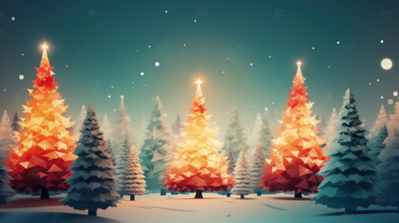 Christmas tree background. Illustration Generative AIの素材