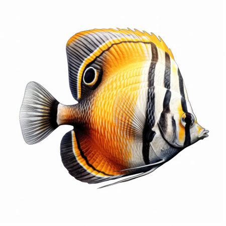 Butterfly fish isolated. Illustration Generative AIの素材