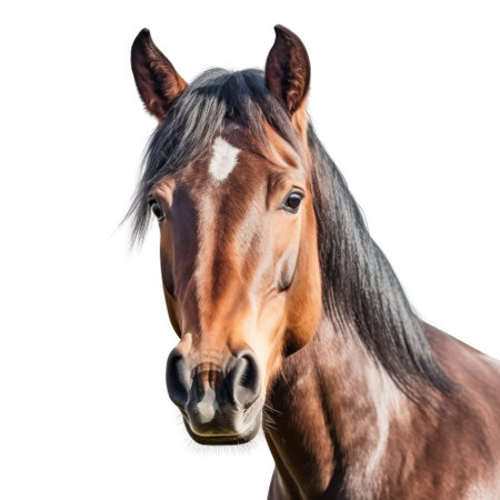 Horse portrait isolated. Illustration Generative AIの素材