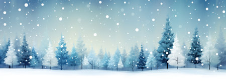 Winter forest natural backgroundの素材