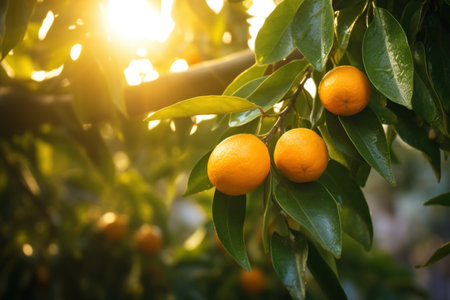 Oranges in gardenの素材