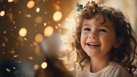 Cute little birthday girlの素材