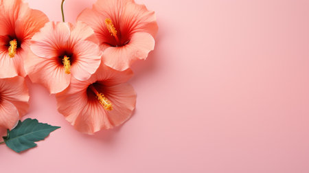 poinsettia flowers with copy space.の素材