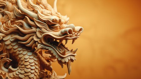 Chinese dragon with copy space.の素材
