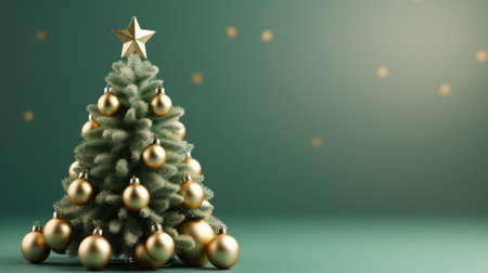 Christmas tree and copy space.の素材
