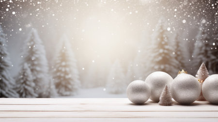 christmas decor with copy space.の素材