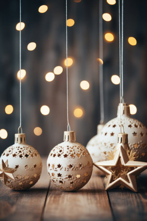 christmas decor with copy space.の素材