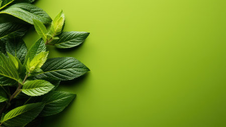 mint tea with copy space.の素材