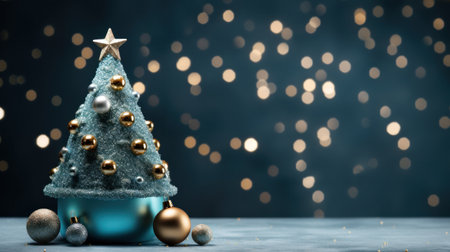 Christmas tree and copy space.の素材