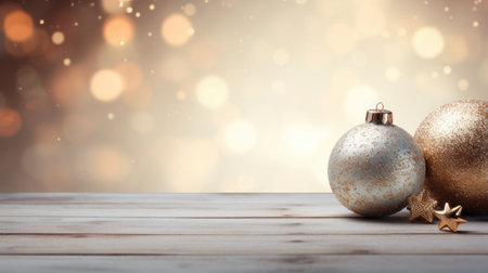 christmas decor with copy space.の素材