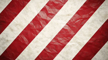Stripes of deep red and off-white create a textured background, suggesting a festive or vintage theme. Ideal for invitations, banners, or artistic projects requiring bold colors.の素材