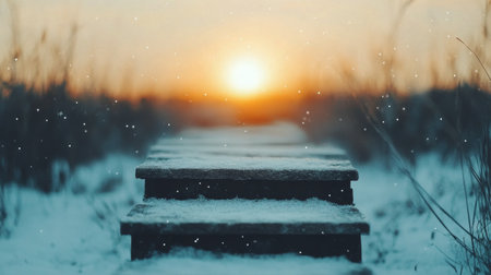 Gentle rays of sunlight emerge through dense foliage, illuminating a tranquil forest path adorned with floating particles. The scene evokes a sense of peace and enchantment.の素材