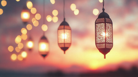 A red bead bracelet featuring a turquoise accent is resting on a wooden surface. The background is a blend of soft colors, creating a bokeh effect that enhances the jewelrys details.の素材