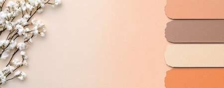 Decorative wall art features soft pastel colors and geometric patterns.の素材