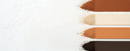 A model in a neutral toned hijab poses gracefully against a simple background. The focus is on her radiant skin and captivating features, surrounded by complementary shades that enhance her elegance.の素材