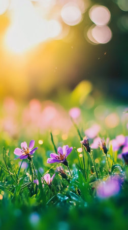 A striking purple flower stands tall amidst a green backdrop. Its intricate petals and delicate structure showcase natures beauty.の素材