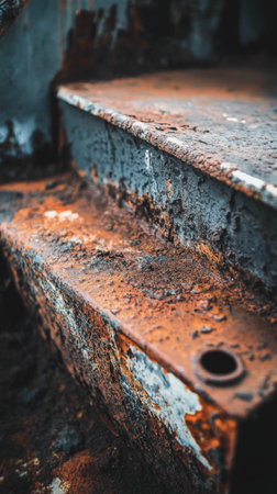 Textured metal surface displays a captivating blend of turquoise, orange, and brown colors created by oxidation and weathering, showing a natural, abstract pattern.の素材