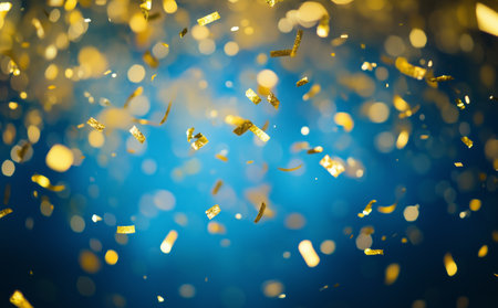 A lion strolls through the tall grass of a golden savanna, showing its powerful build and striking mane under the clear blue sky.の素材