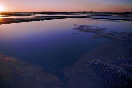Salt-works in Marsalaの写真素材