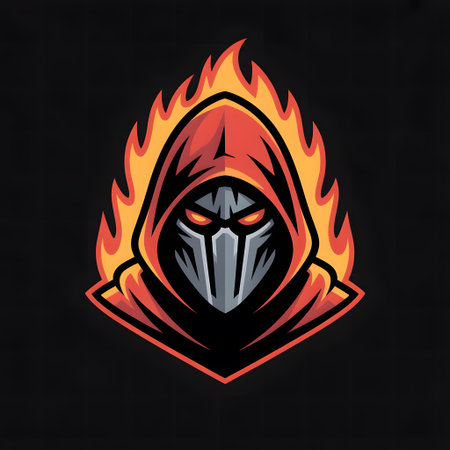 Samurai esport logo design, vector illustration eps 10.の素材