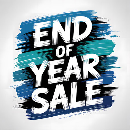 End of Year Sale banner design template. Vector Illustration EPS10の素材