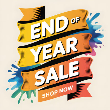 End of year sale banner template design, vector illustration eps10の素材