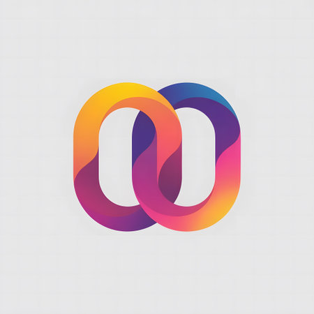 Vector letter O logo. Colorful logotype design template elements.の素材