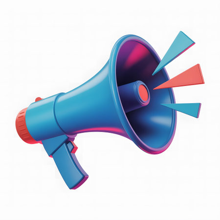 Megaphone on a white background. Vector illustration. Eps 10.の素材