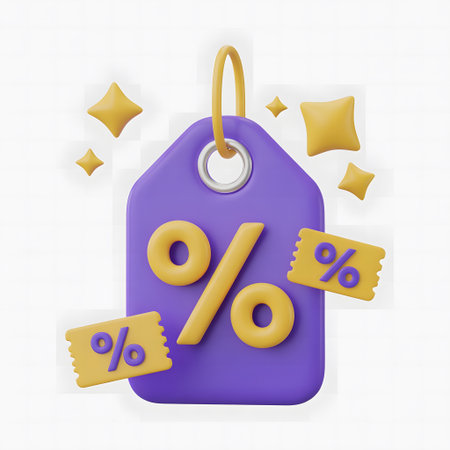 Discount tag with percent sign. Vector illustration. Eps 10.の素材