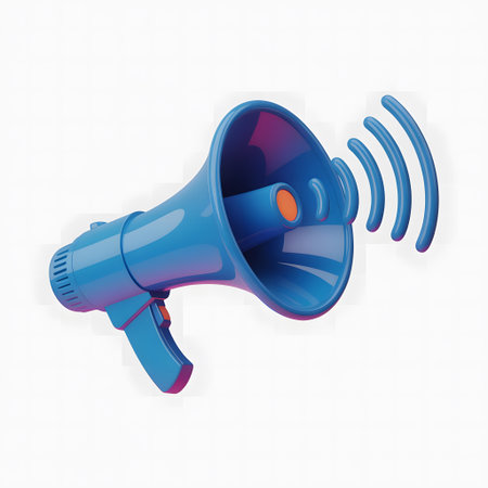 Megaphone on white background. Vector illustration. Eps 10.の素材