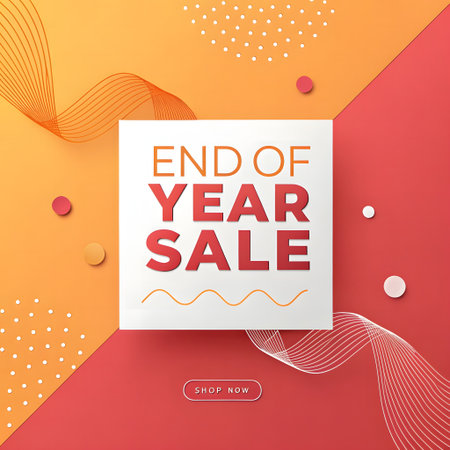 End of season sale banner template design. Abstract geometric background. Vector illustration.の素材