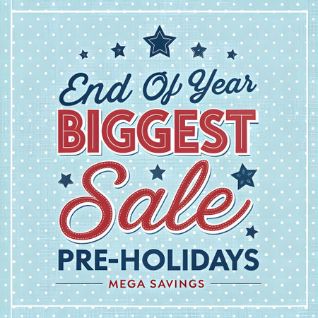 Big sale poster with hand drawn text and stars. Vector illustration.の素材