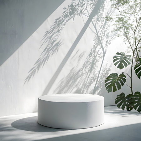 White podium on the white background. 3d render, 3d illustrationの素材