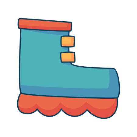 boot cartoon doodle hand drawn concept design vector art kawaii illustrationのイラスト素材