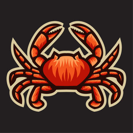 crab cartoon illustrationのイラスト素材