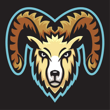 goat cartoon illustrationのイラスト素材