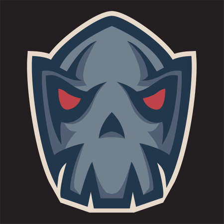 devil mask cartoon illustrationのイラスト素材