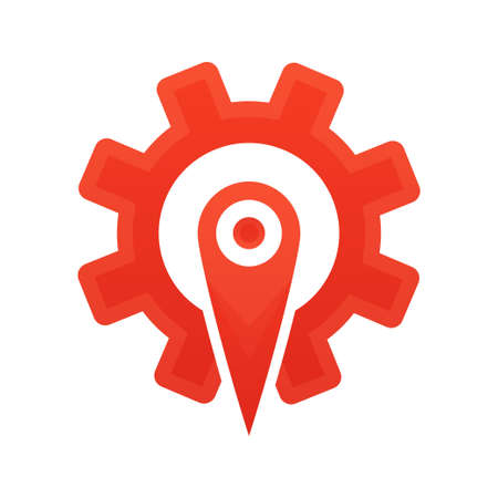 location service logo element design template iconのイラスト素材