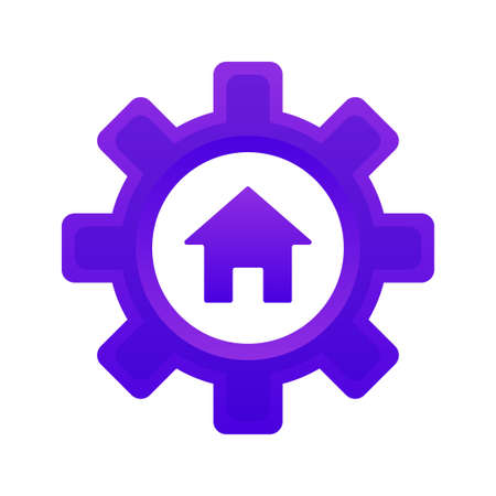 home service logo element design template iconのイラスト素材