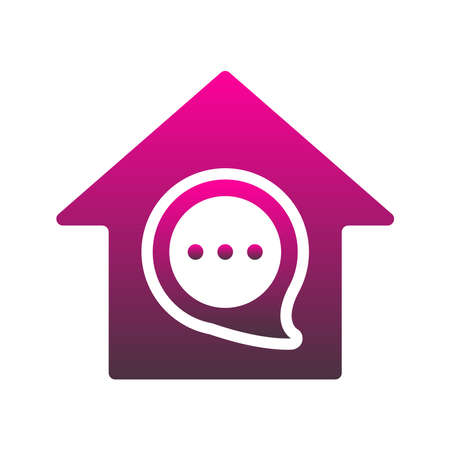 home chat logo element design template iconのイラスト素材