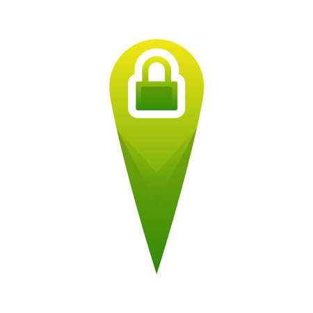 lock location logo element design template iconのイラスト素材