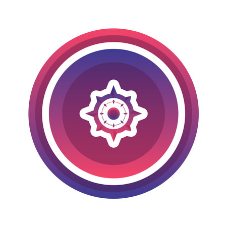 compass coin gradient logo design template iconのイラスト素材