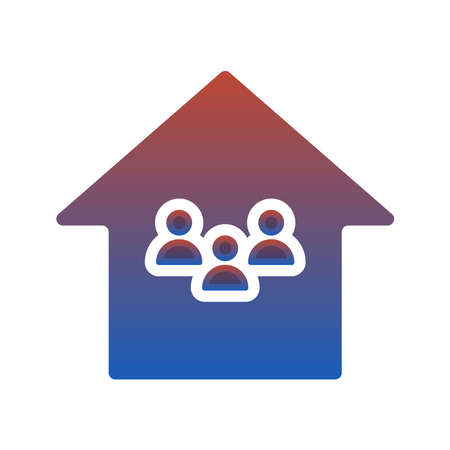 community home gradient logo design template iconのイラスト素材