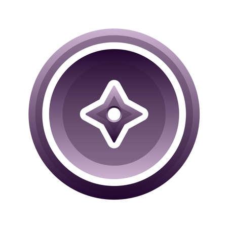 shuriken coin gradient logo design template iconのイラスト素材