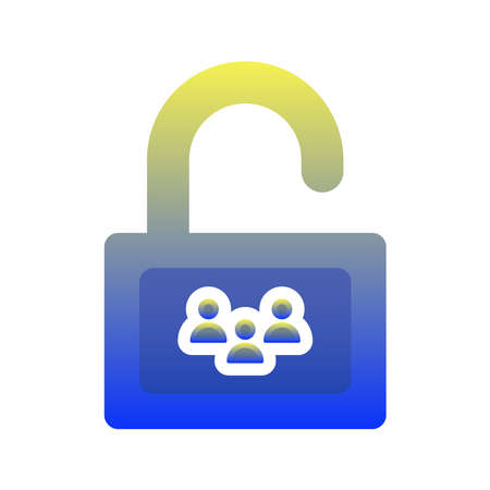 community padlock gradient logo design template iconのイラスト素材