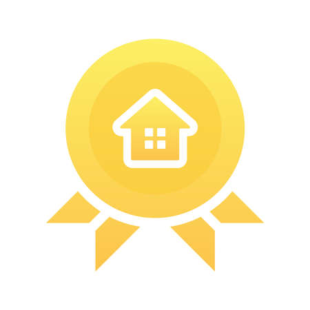 medal home gradient logo design modern template iconのイラスト素材