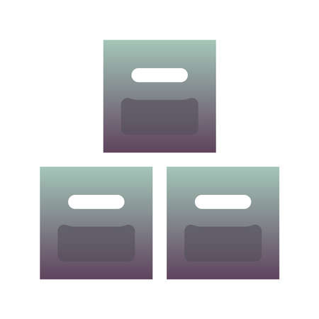 stockpile logo gradient design template iconのイラスト素材