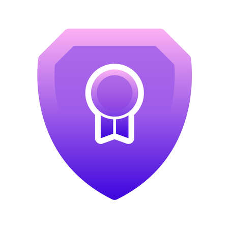 medal shield logo gradient design template iconのイラスト素材