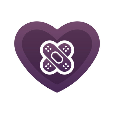 bandage love logo gradient design template iconのイラスト素材